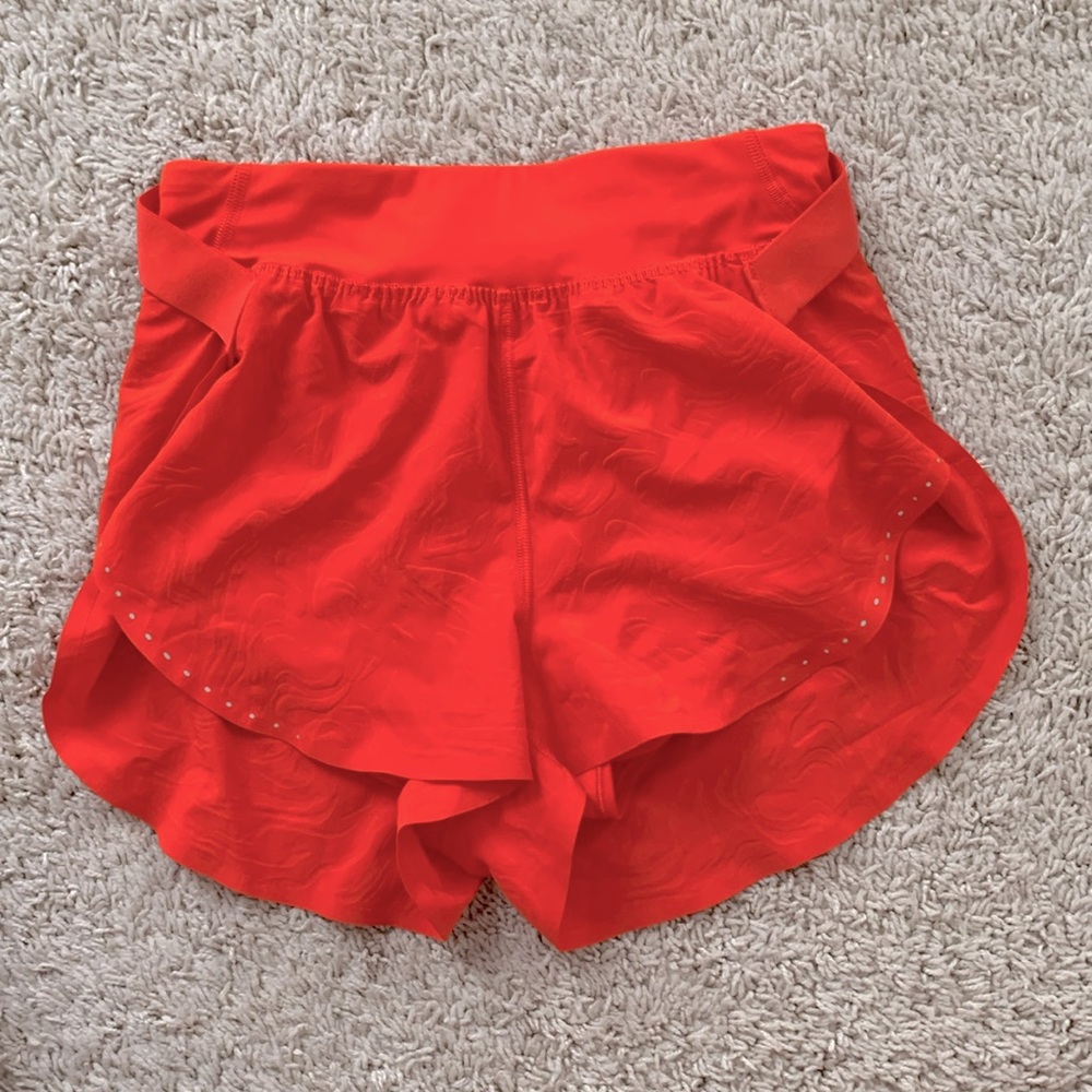 Lululemon fast and free orange shorts